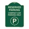 Signmission Reserved Parking Compact Car Parking Heavy-Gauge Aluminum Sign, 24" x 18", G-1824-23154 A-DES-G-1824-23154 - alternate 1